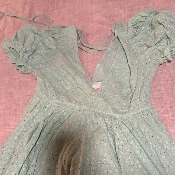 Selkie Mint Green Lace Prairie Dress in Milk Jade size XL - Picture 5 of 9